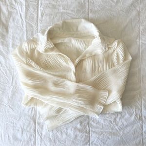 Off White Collared Blouse